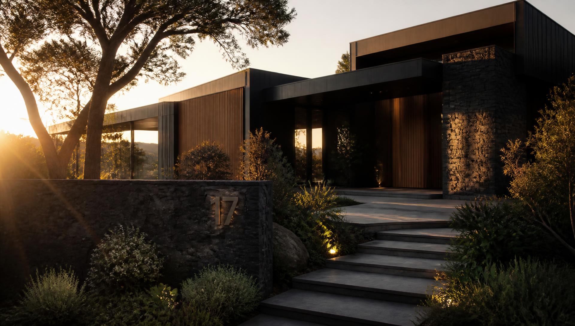 The estate at golden hour